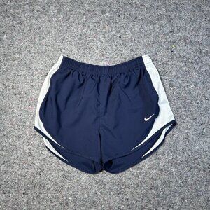 Nike Dry Tempo Running Shorts Womens Size MEDIUM (24x3) Dark Obsidian/White